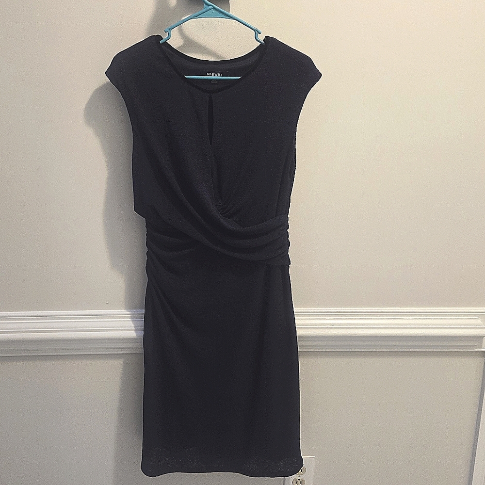 Nine West Purple Knit Keyhole Dress Size 10